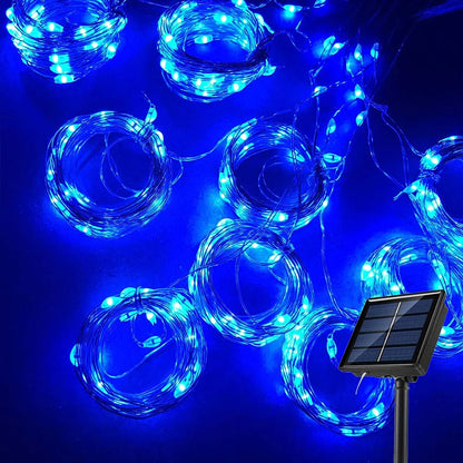 Wodoodporne solarne kurtynowe lampki LED do ogrodu i dekoracji