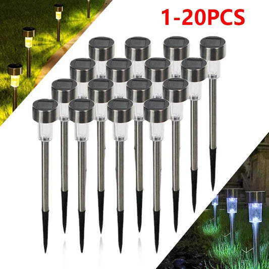 Wodoodporna solarna lampa ogrodowa do oświetlenia ścieżek i patio