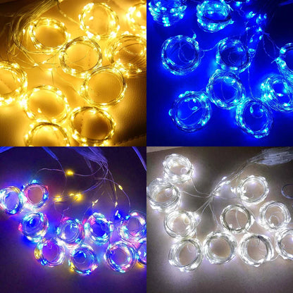 Wodoodporne solarne kurtynowe lampki LED do ogrodu i dekoracji